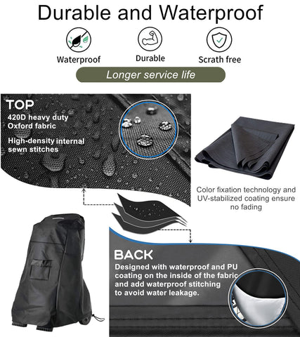 Falezern premium caddy cover with drawstrings easily adjusts to different caddies.