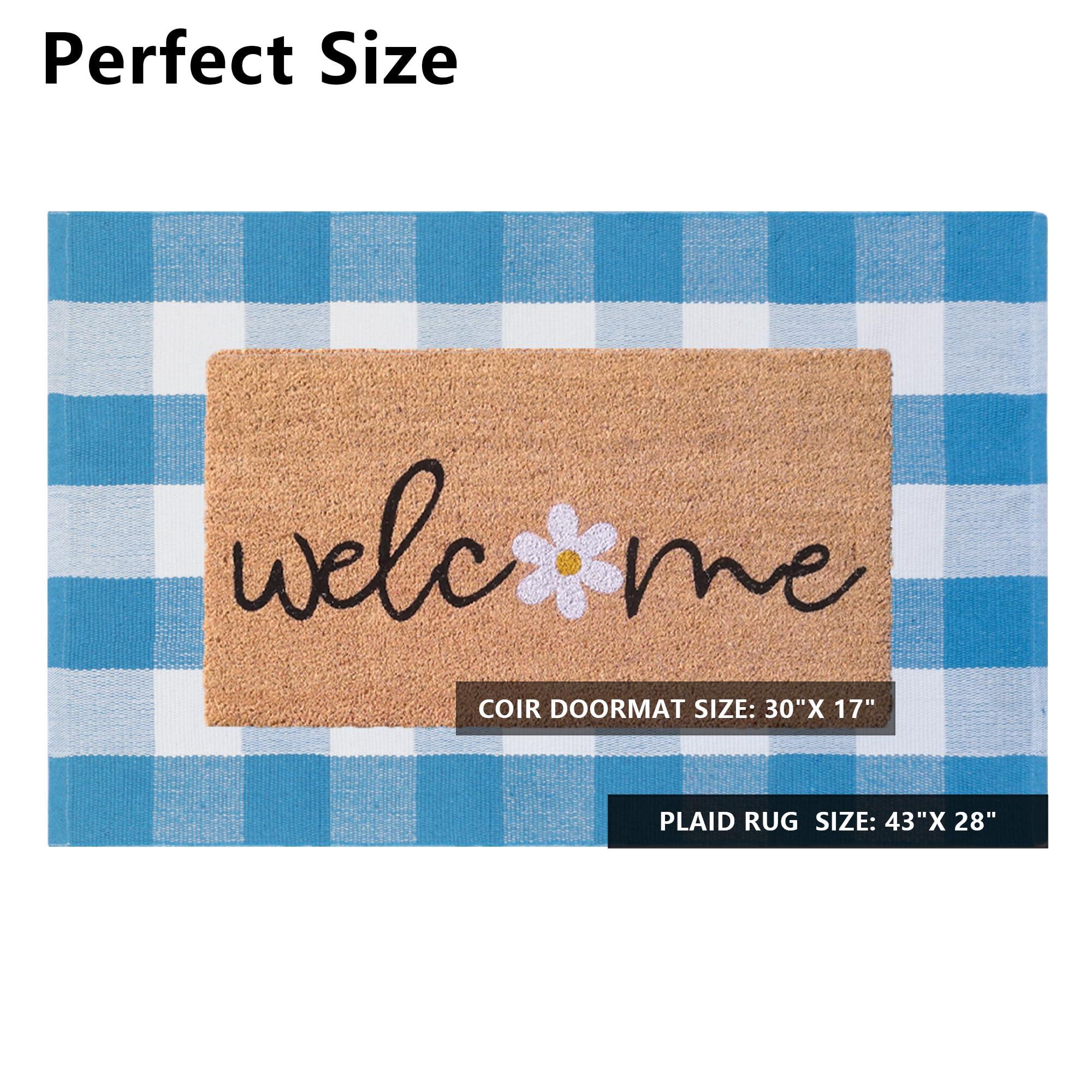 Fallovea coco coir doormat with textured fibers for everyday foot traffic.