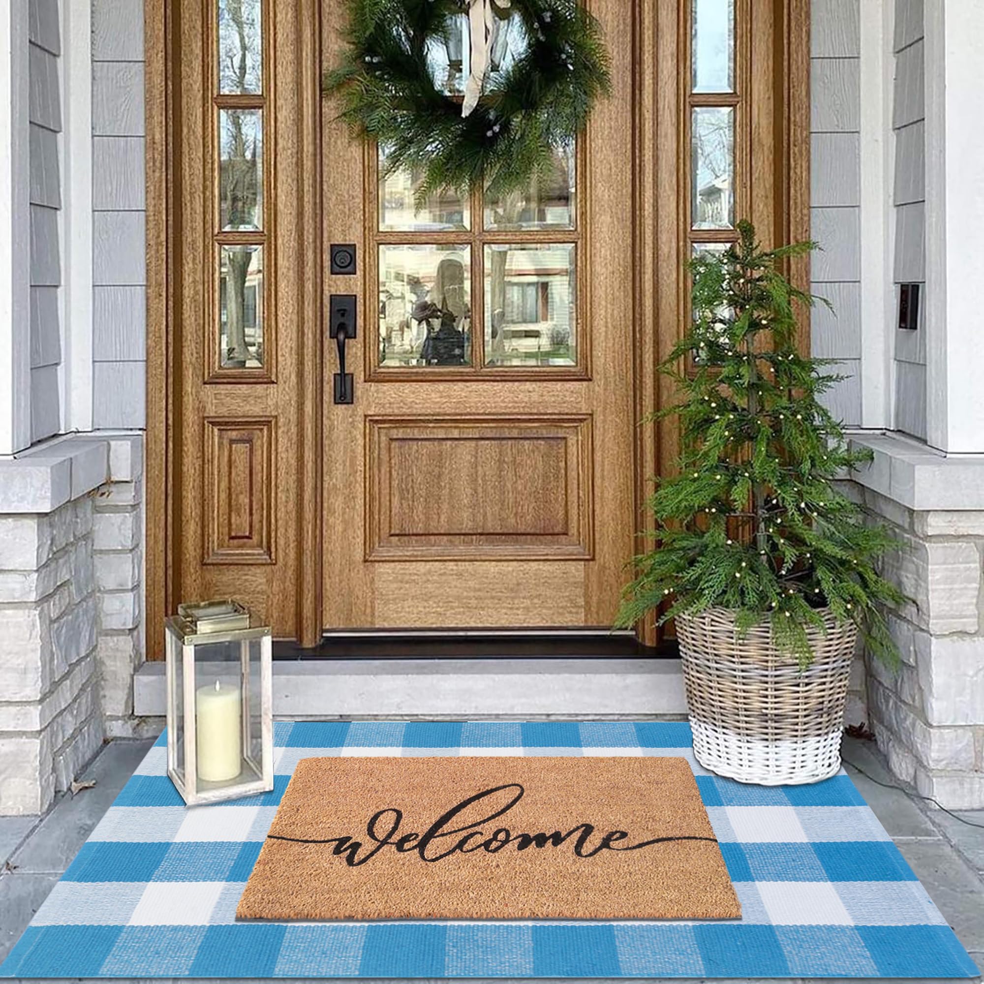 Fallovea Door Mat In Use at threshold for quick cleanups.