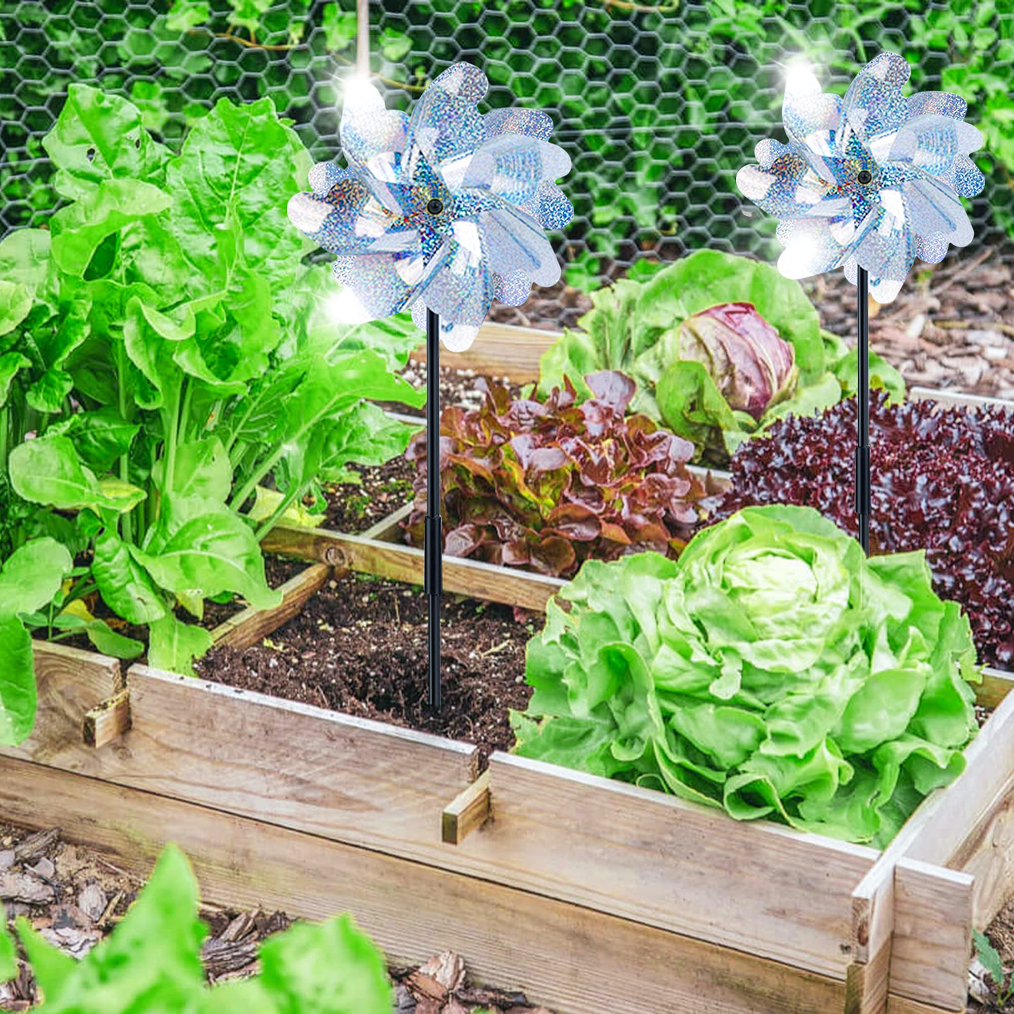 FameFame plastic stakes secure pinwheels quickly for seasonal display.