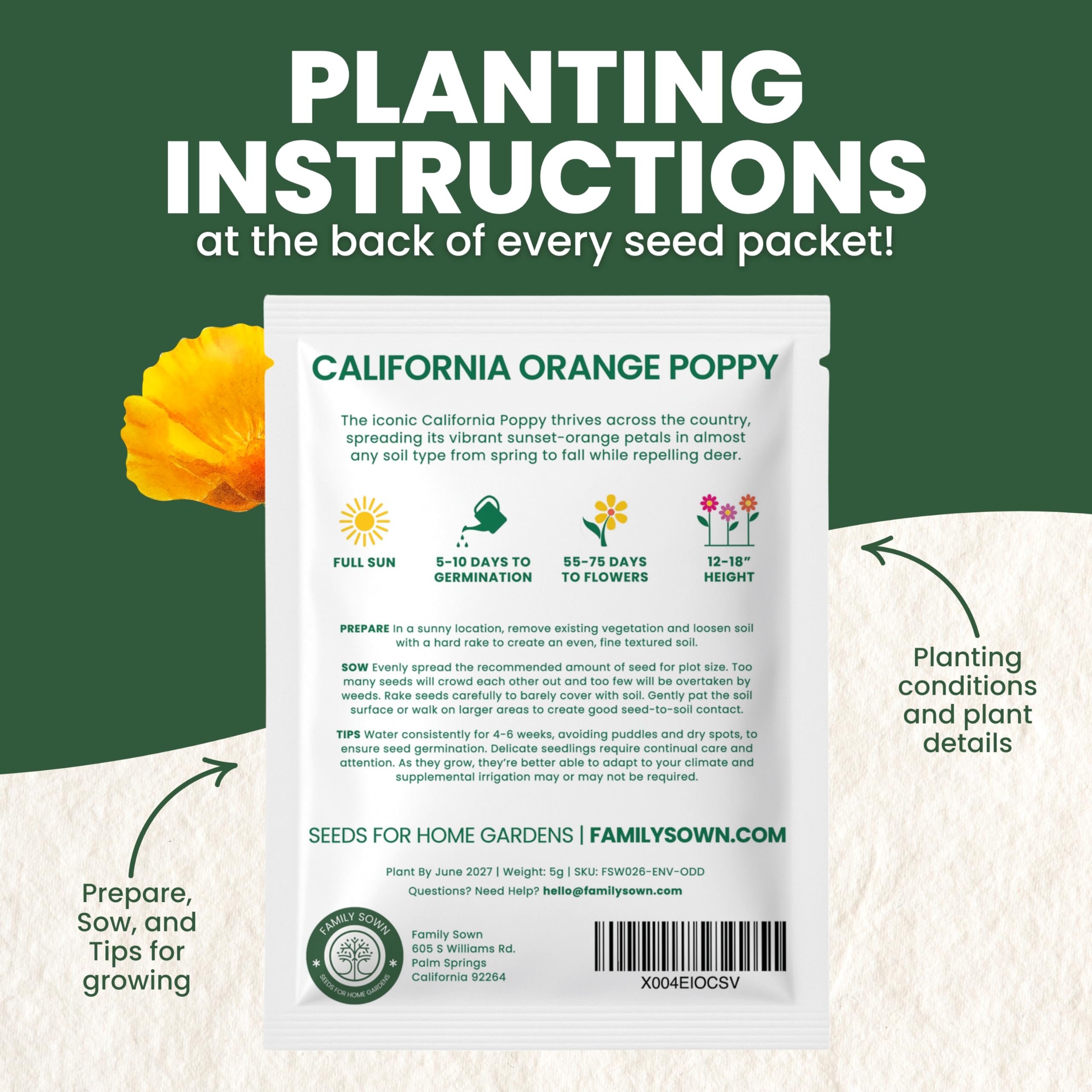 Family Sown 2k live seeds deliver abundant color.