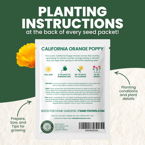 Family Sown 2k live seeds deliver abundant color.