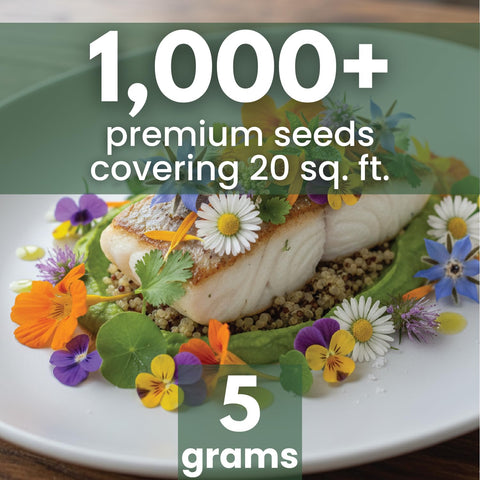 Family Sown Gourmet Edible Mix sowing steps show easy prep for beginners and seasoned gardeners.