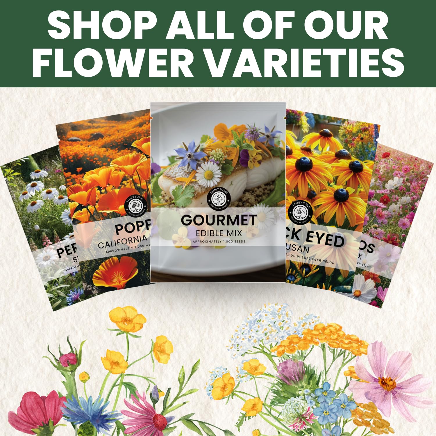 Family Sown fresh garden harvest adds color and aroma to meals.