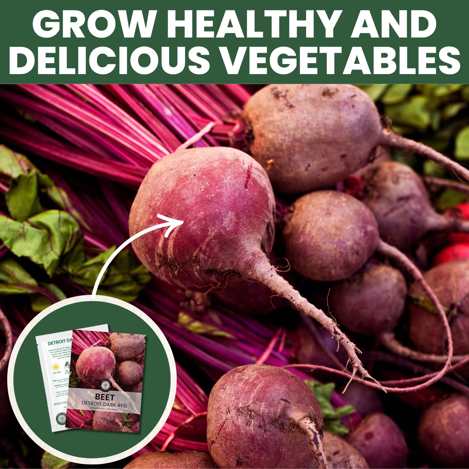 FAMILY SOWN harvest-ready beets with greens are ready to use in meals.