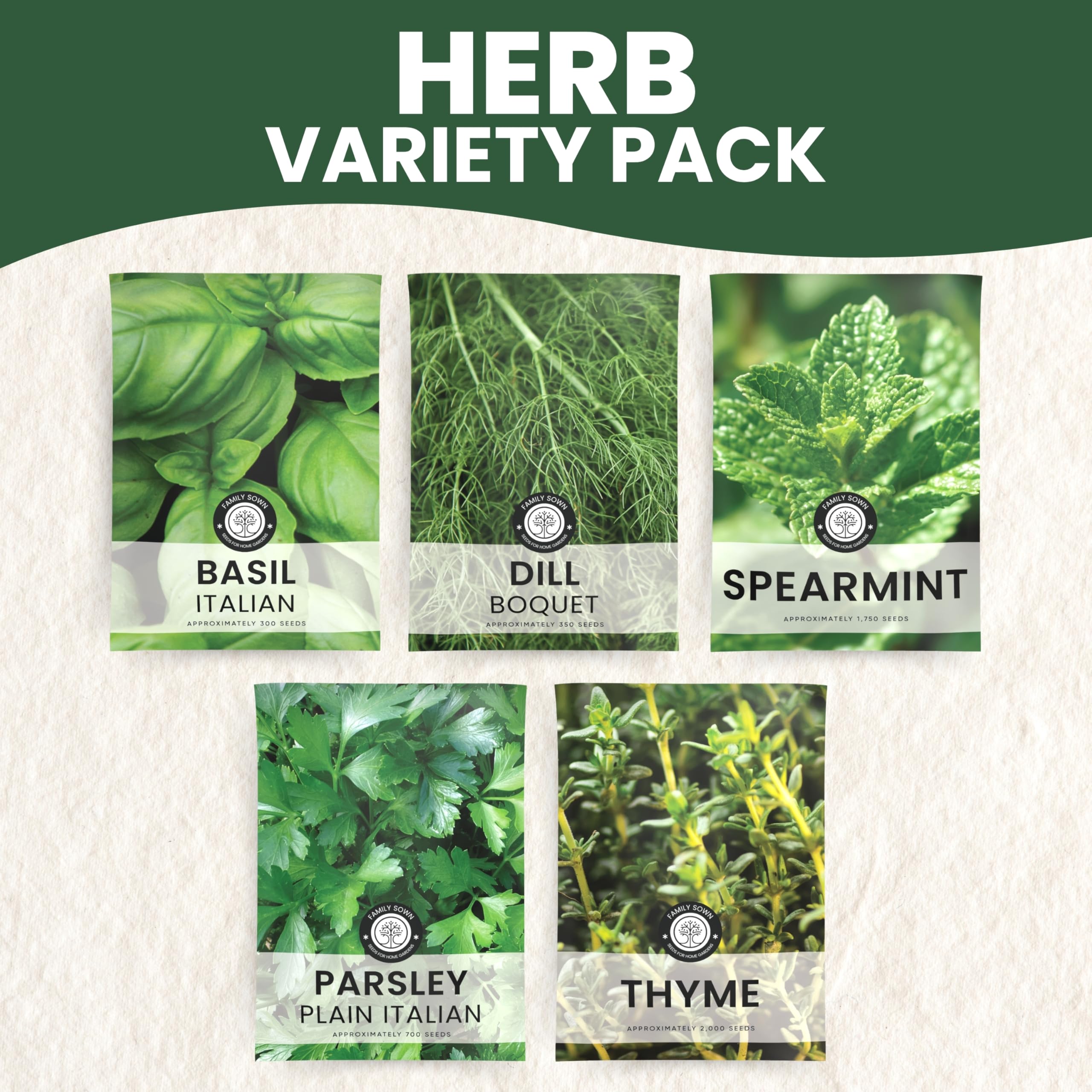 Family Sown Spearmint seeds pack for refreshing drinks and aroma