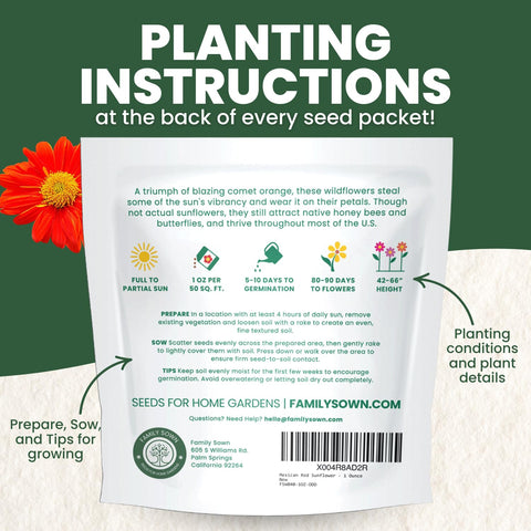 Family Sown heat-loving sunflowers create striking garden focal points.