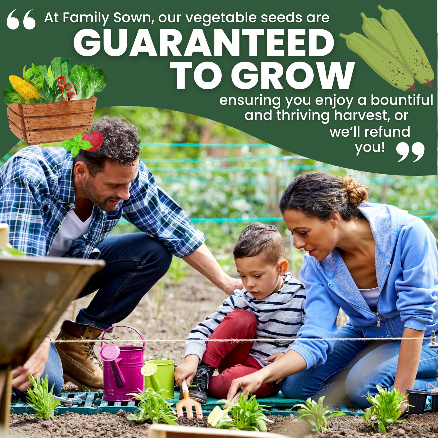 Family Sown refund guarantee ensures a risk-free seed purchase.