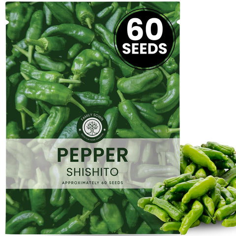 Family Sown Shishito pepper seeds promote quick germination for containers.