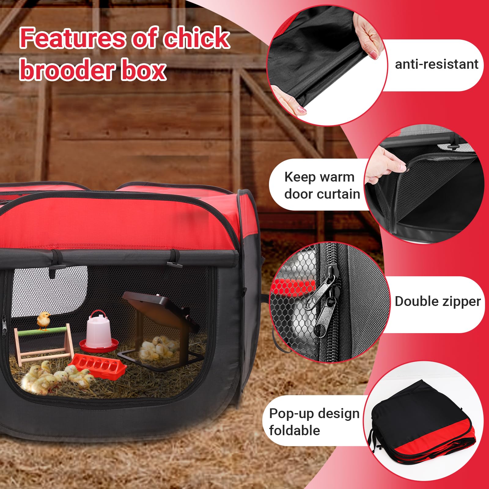 FAMIROSA chicken feeder keeps feed accessible and reduces waste.