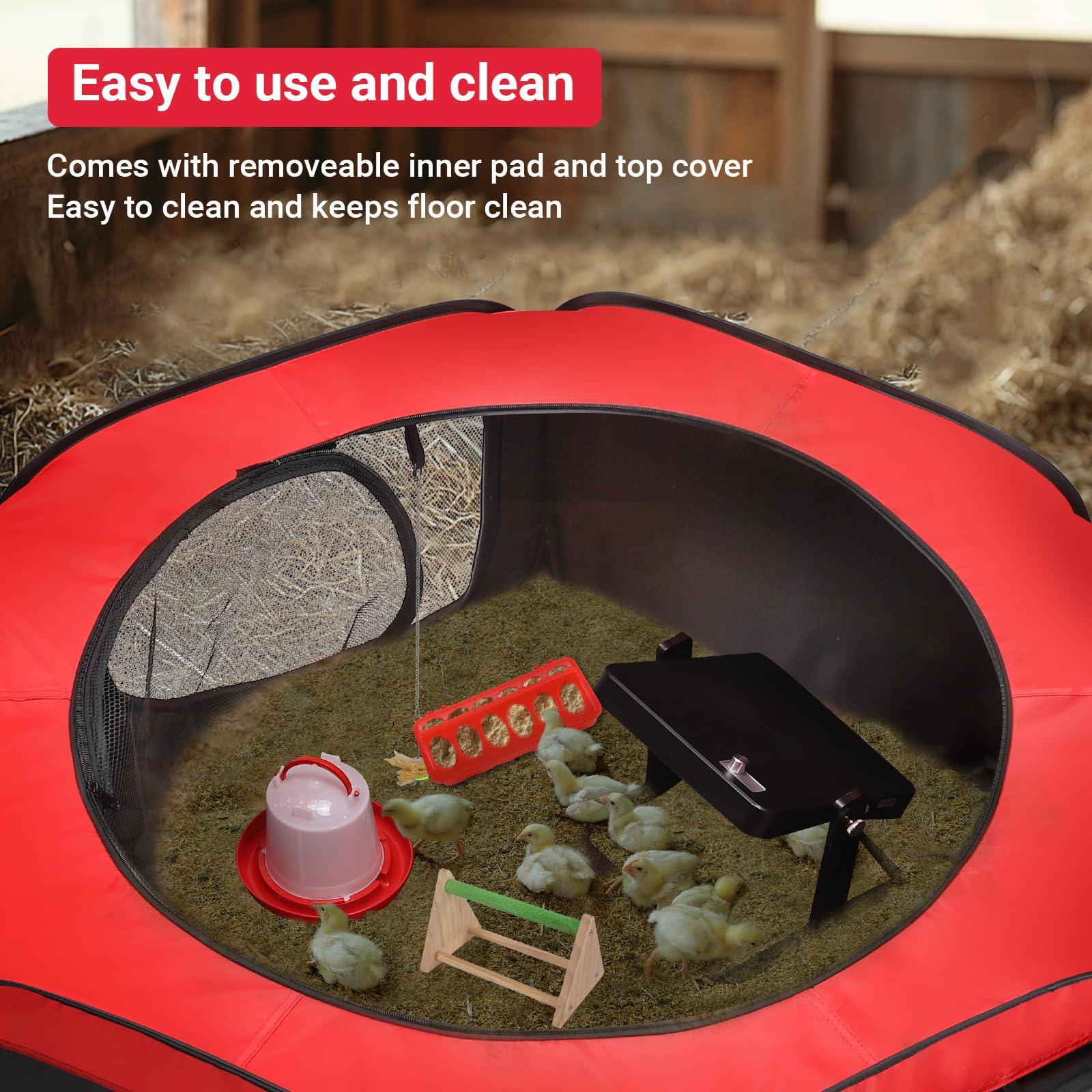 FAMIROSA removable inner mat simplifies cleaning and setup.