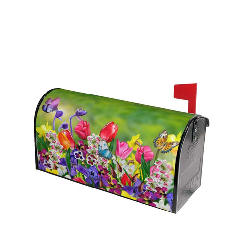 Famliihw butterfly flower mailbox cover adds vibrant seasonal curb appeal