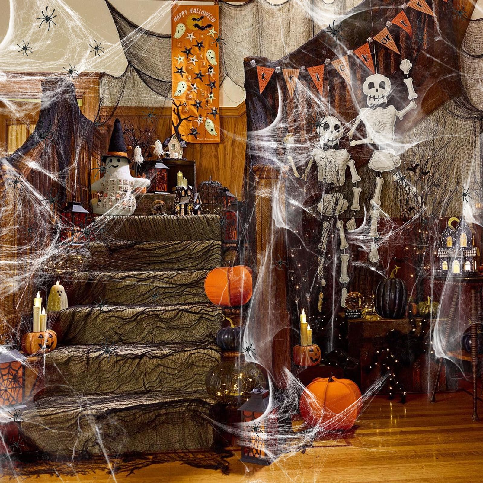 Famoby indoor outdoor decor setup demonstrating versatile Halloween decorating ideas