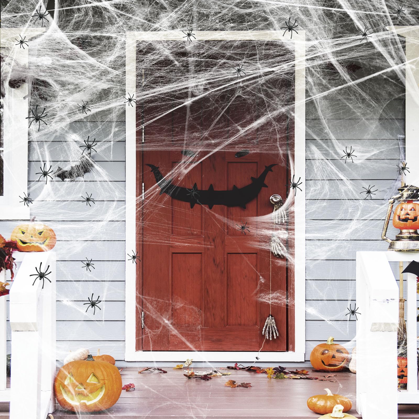 Famoby realistic cobweb look adds spooky vibe to any space