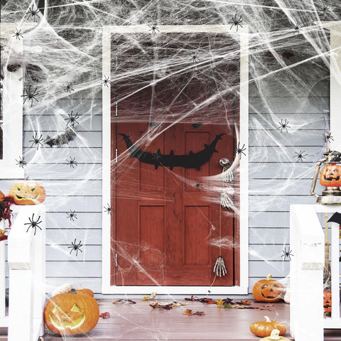 Famoby realistic cobweb look adds spooky vibe to any space