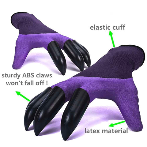 Famoy Claw Gardening Gloves purple for comfortable women’s gardening.