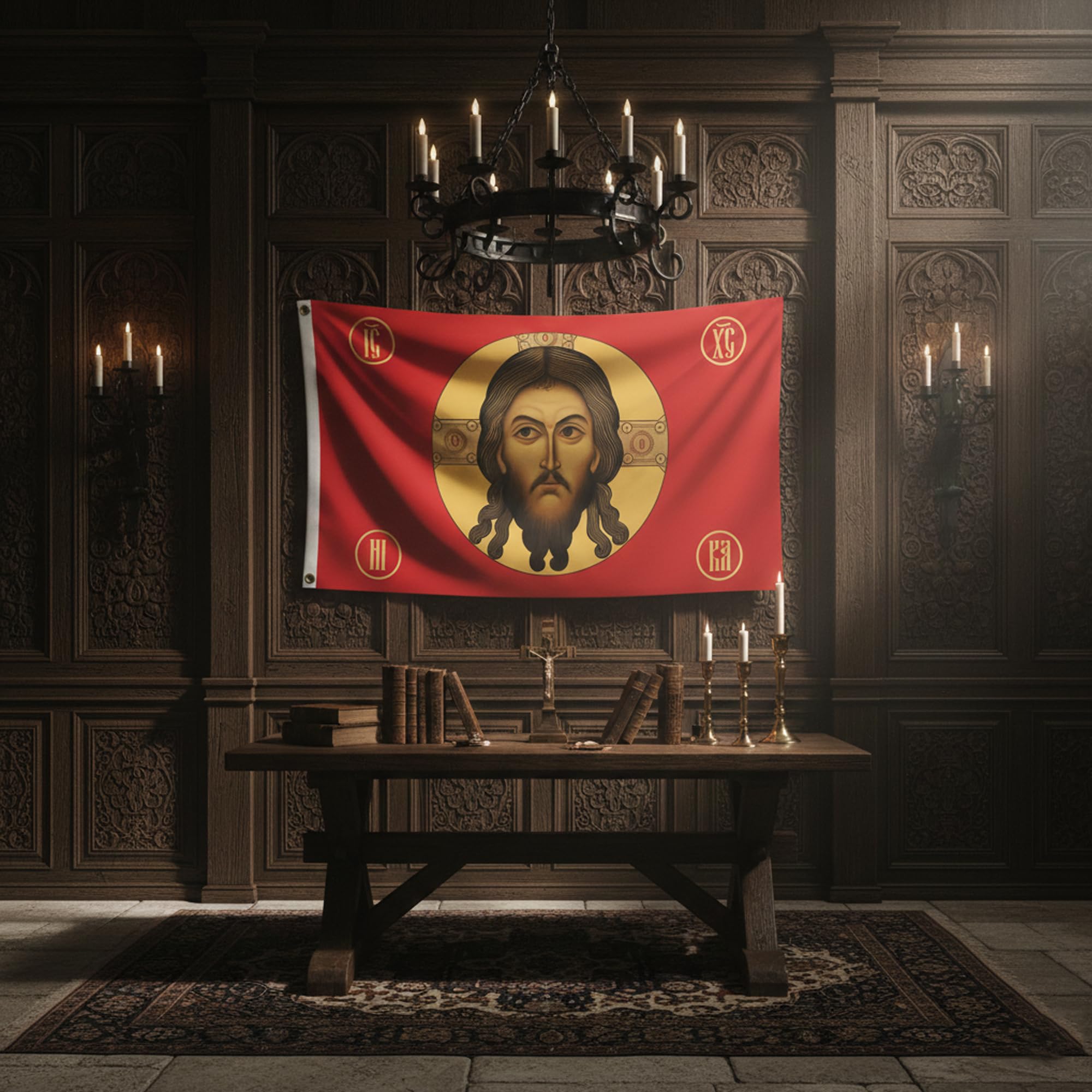 FAMXAKAFLY Double-sided print flag with vivid designs on both sides