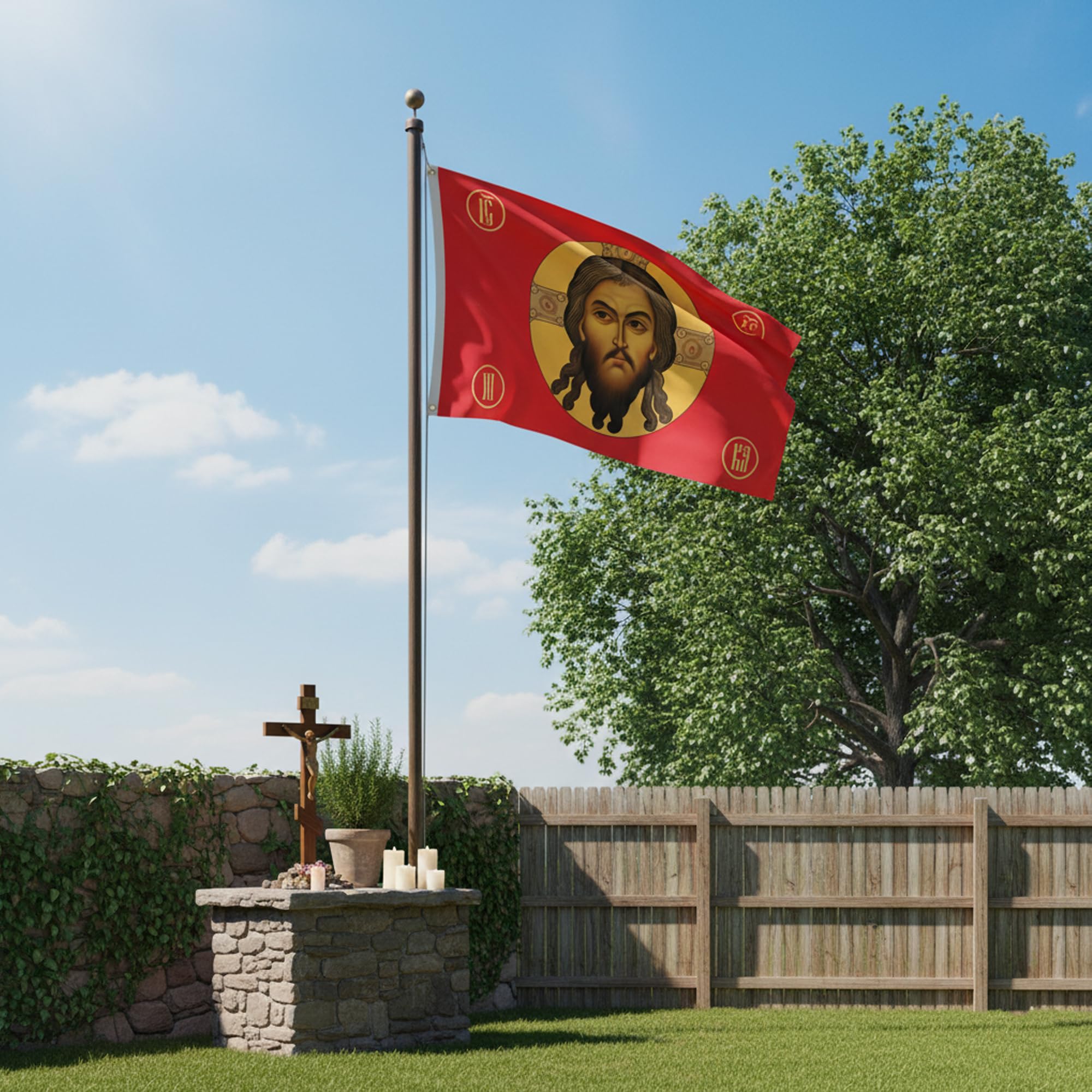 FAMXAKAFLY Outdoor yard flag mounted for curb appeal