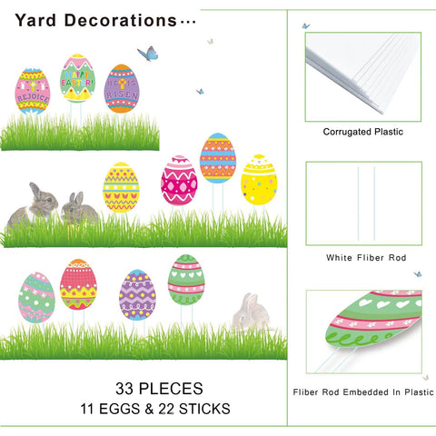 Fanboxk Easter eggs path markers guide visitors along your walkway.