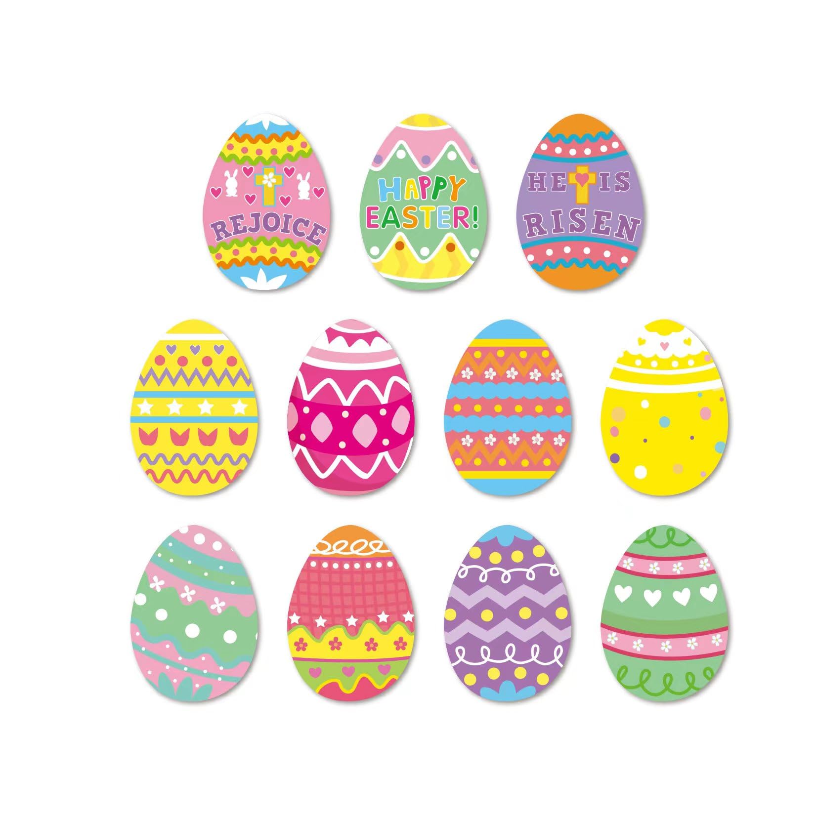 Fanboxk Easter signs measure 10x14 inches for clear visibility.