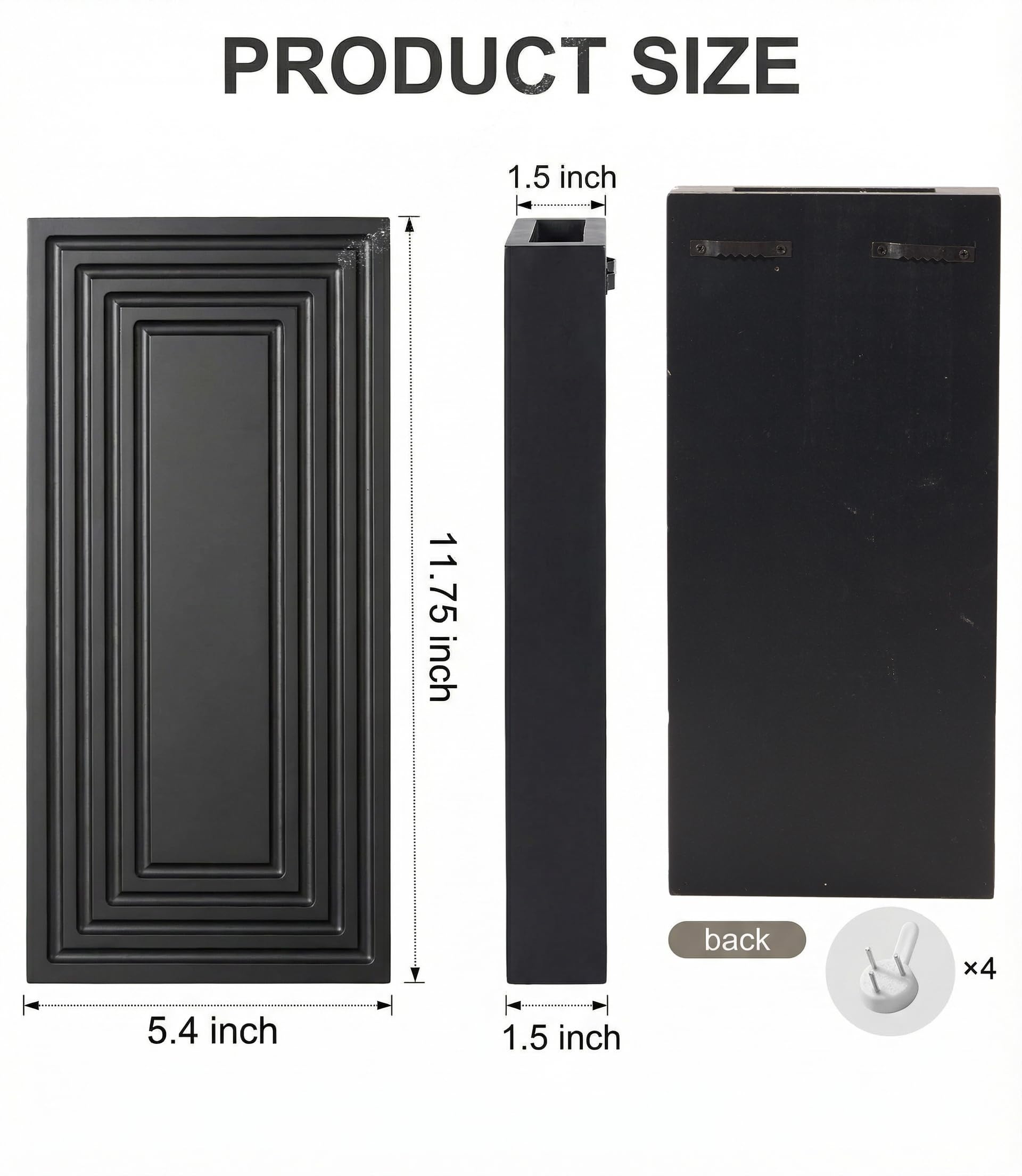 FancyPlus wall vase installation tabs enables quick, tool-free hanging.