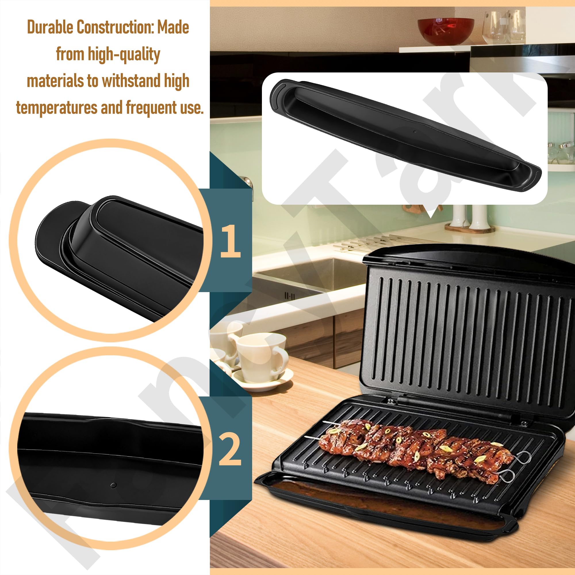 FancyTark 14-5in tray offers precise fit for George Foreman grills