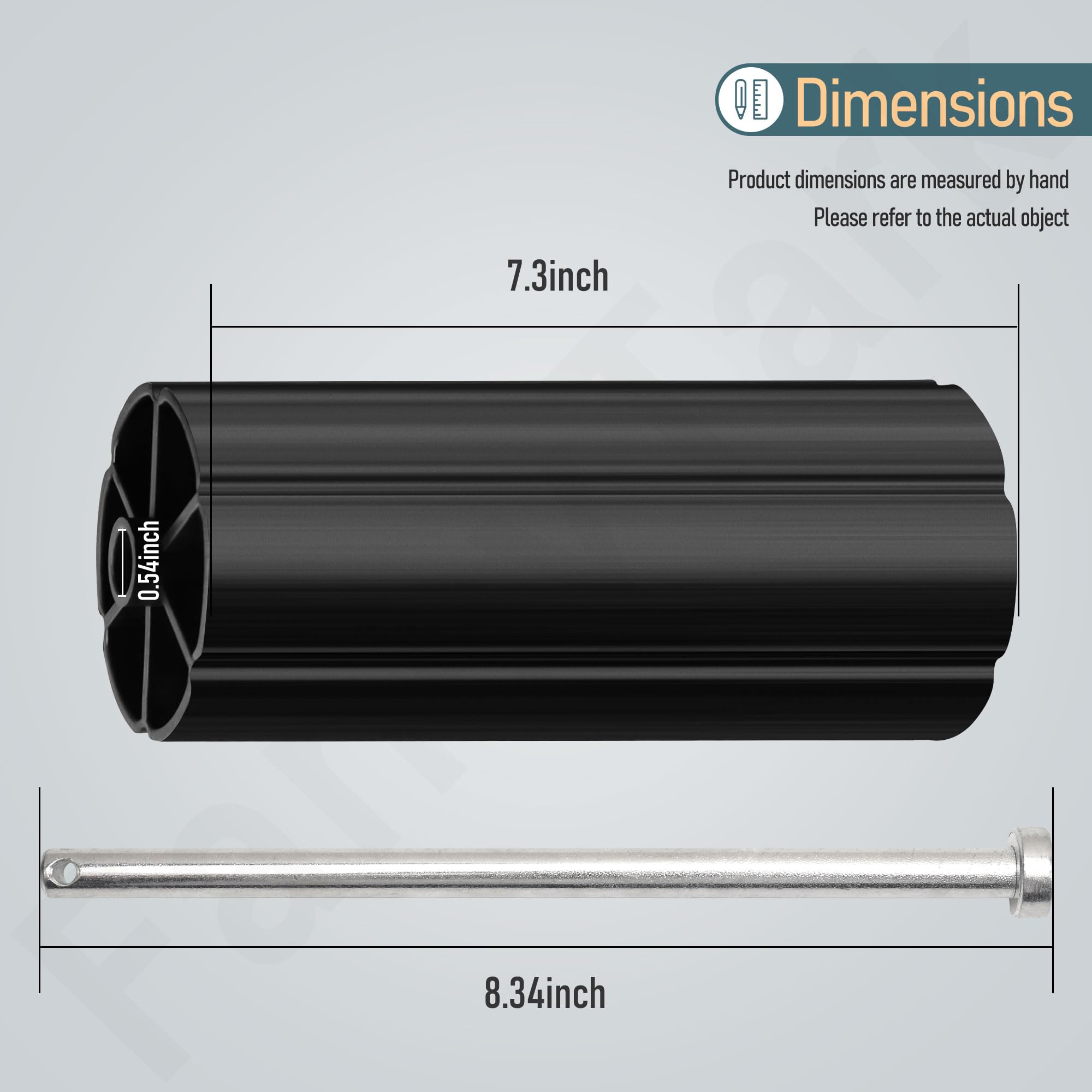 FancyTark deck roller and rod set packaged, ready for quick replacement on compatible mowers.