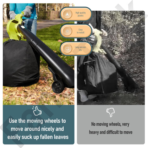 FancyTark durable wheel assembly supports long-lasting performance on cordless leaf vacuums.