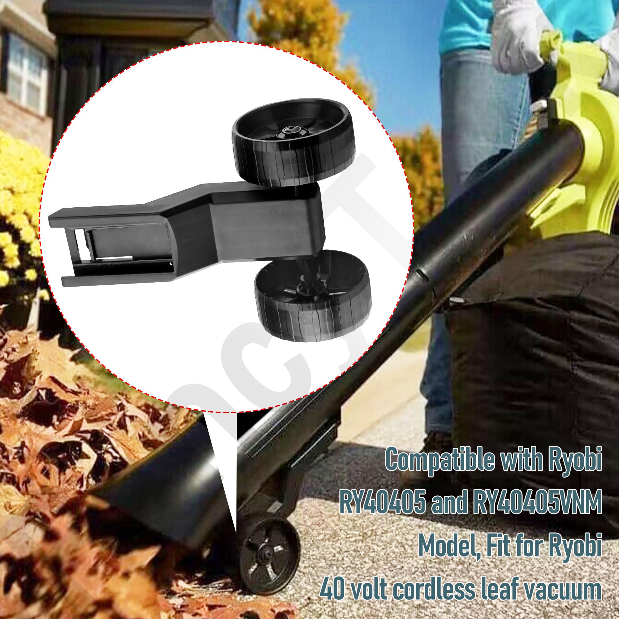 FancyTark easy-installation wheel assembly simplifies replacement for Ryobi vacuums.