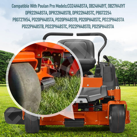 FancyTark in-use on lawn mower scenario illustrating quick maintenance during mowing season.