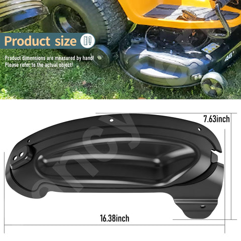 FancyTark lawn mower mulch plug kit installed on deck demonstrating secure fit