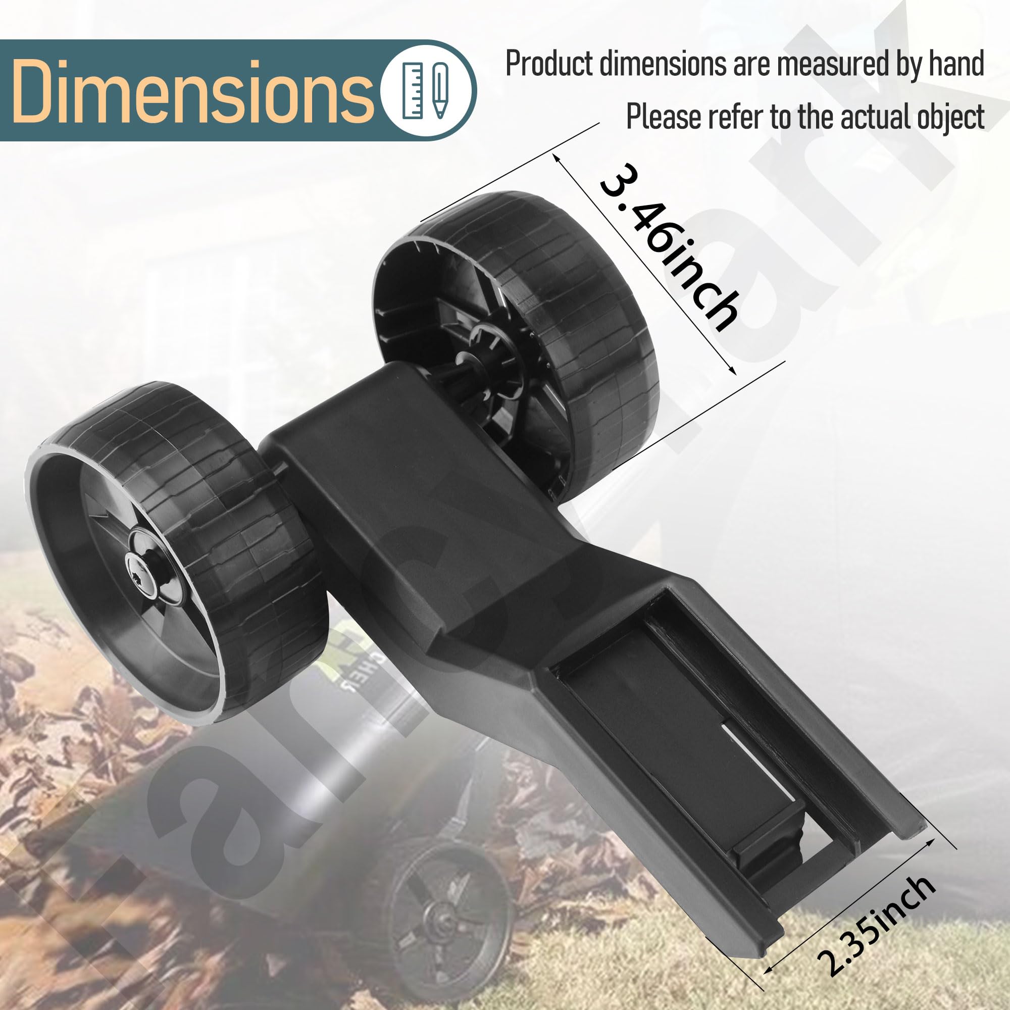 FancyTark ry40405-compatible wheel assembly enables smooth rolling for leaf vacuums.