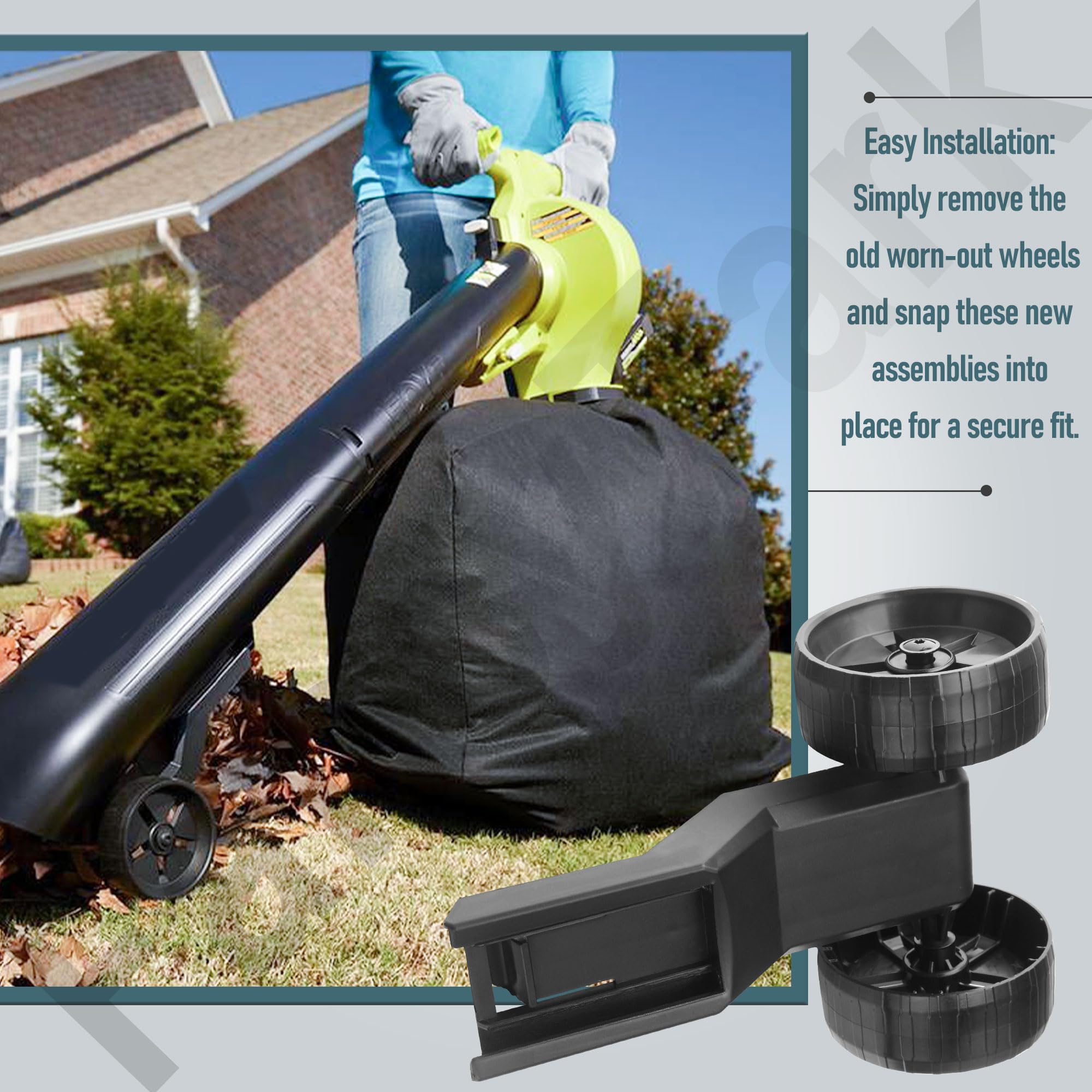 FancyTark smooth-rolling wheels help you move across grass and pavement with ease.