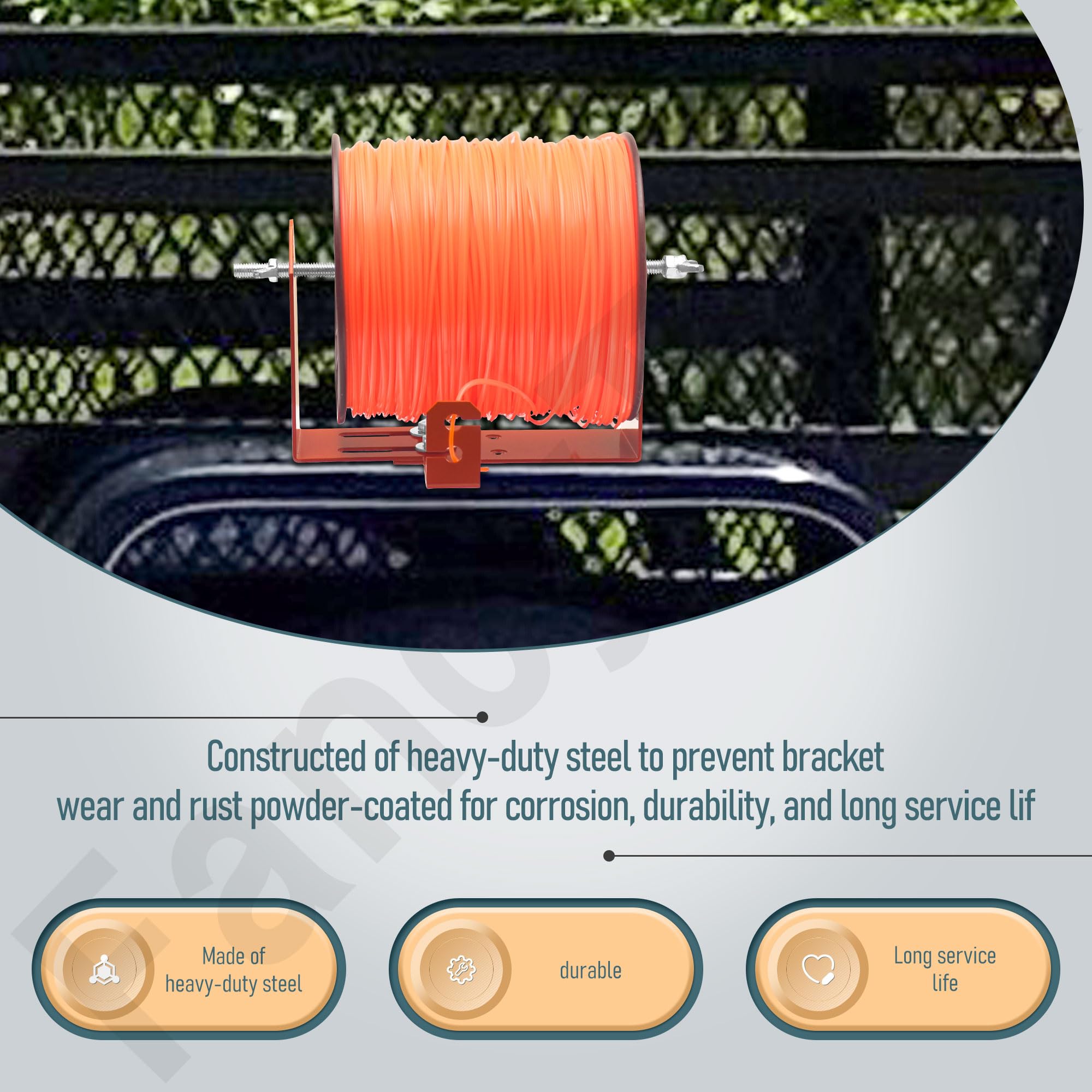 Heavy-duty steel frame resists wear and rust in outdoor settings