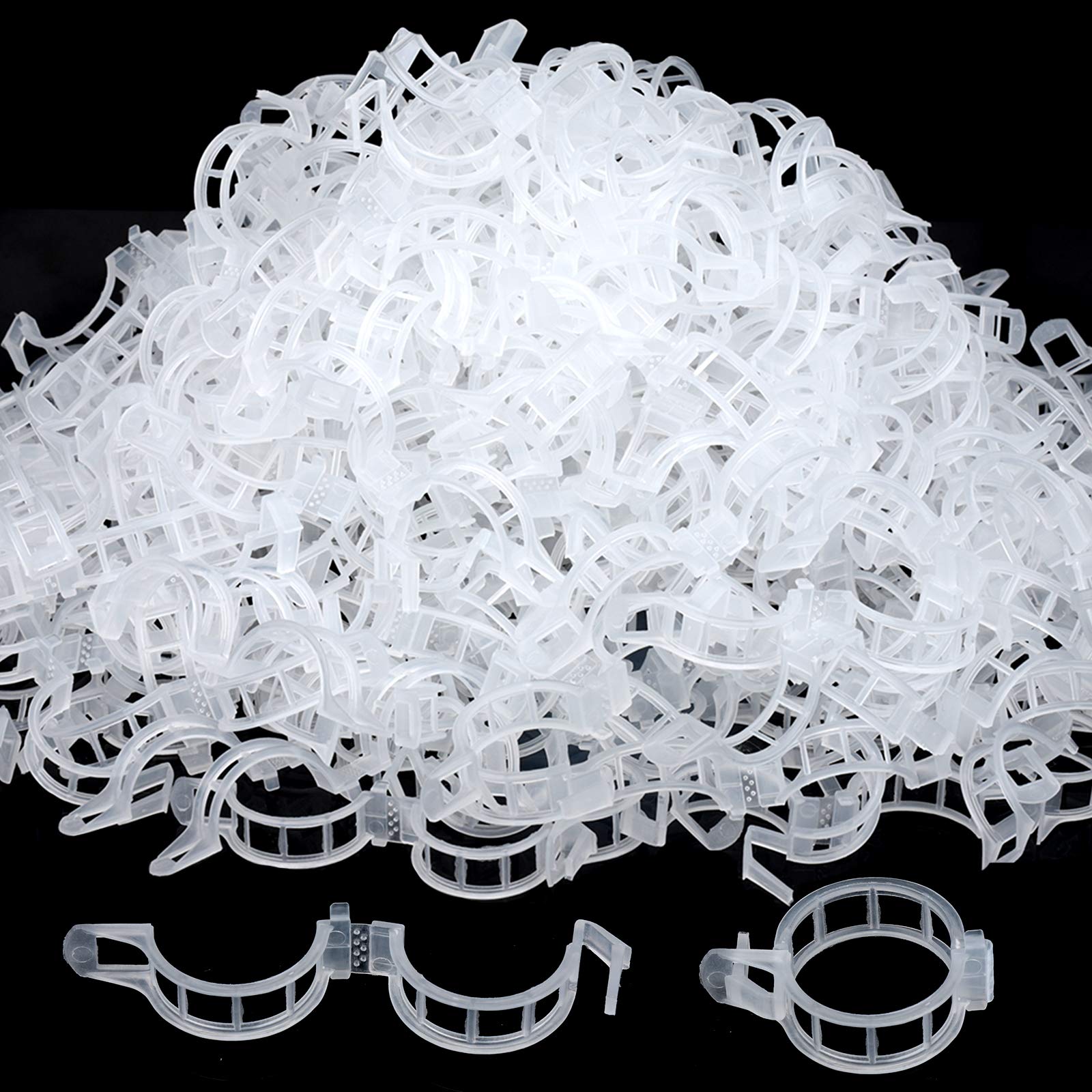 Fandamei plant support clips closeup showing durable plastic for reliable vertical gardening.