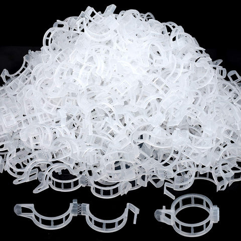 Fandamei plant support clips closeup showing durable plastic for reliable vertical gardening.