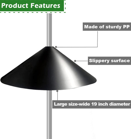 Fandature black finish blends with garden decor for outdoor use.