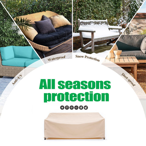 F&J Outdoors 82-inch width accommodates large three-seat couches with deep seating
