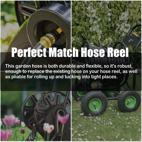 FangFarm five-eighths-inch-diameter hose offers steady flow for watering and rinsing