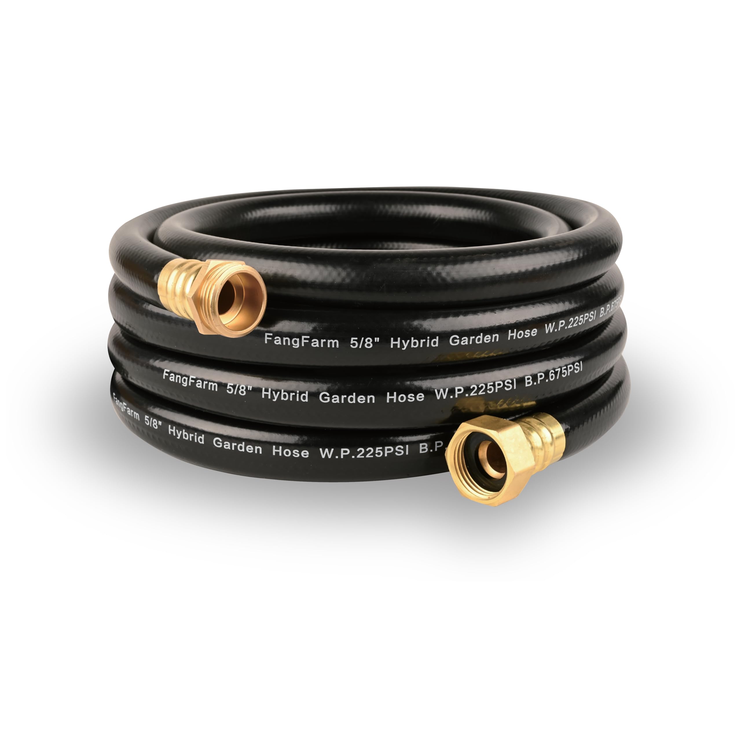 FangFarm rubber garden hose 15ft for small gardens with flexible reach and durability