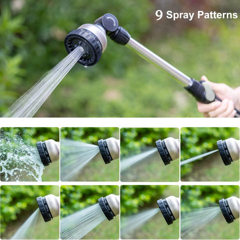 FANHAO 180-degree rotating nozzle enables flexible reach around shrubs.