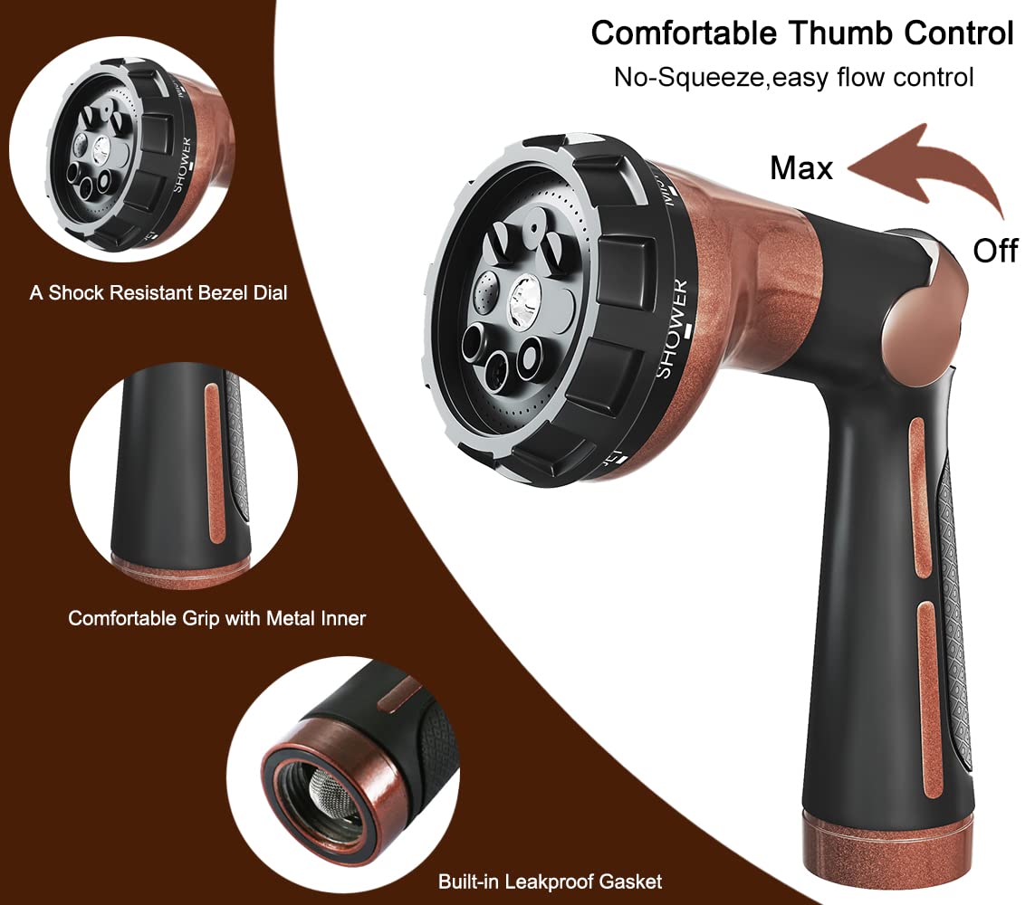 FANHAO 8-pattern spray nozzle for watering, cleaning, and rinsing