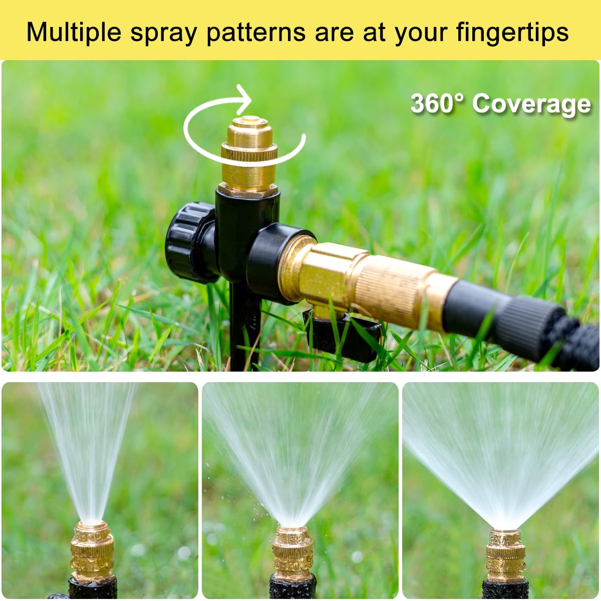 FANHAO adjustable brass nozzle enables versatile spray patterns for different areas.