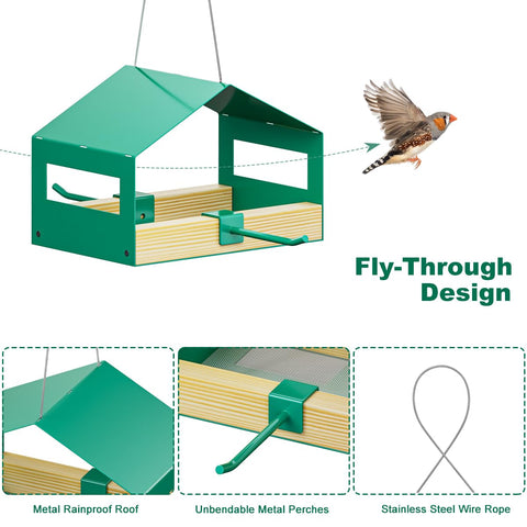 FANHAO weatherproof metal bird feeder built to withstand rain and sun