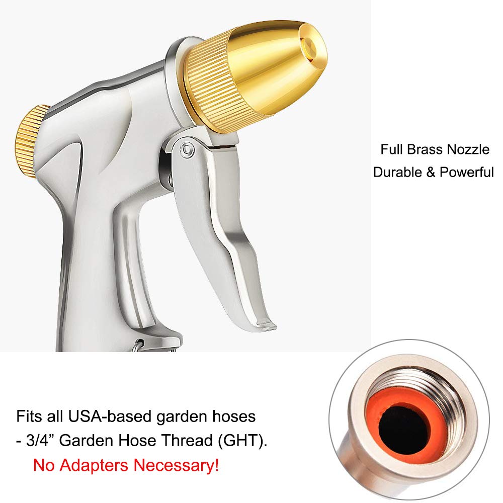 FANHAO compatible with standard 3/4 inch hoses.