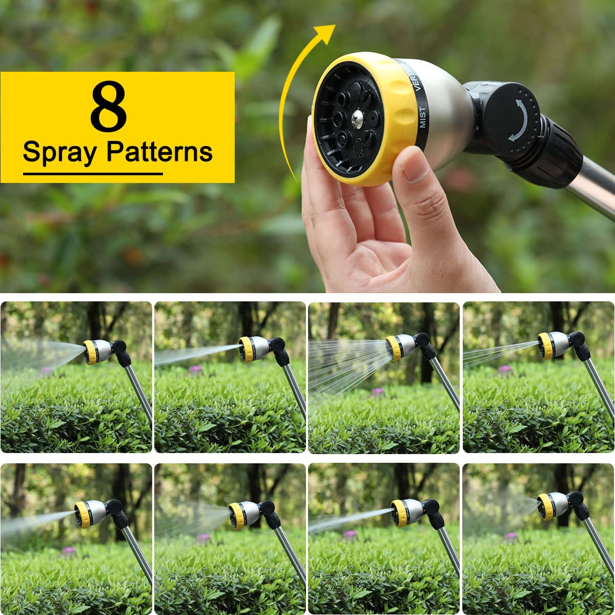 Diamond-pattern textured grip ensures slip-resistant handling.