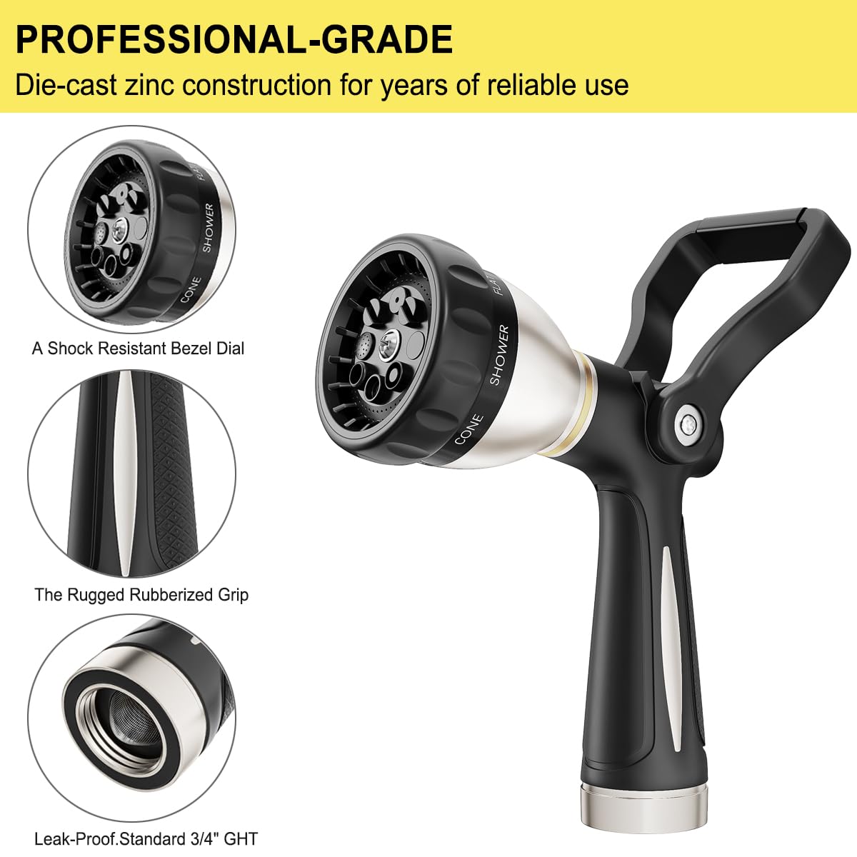 FANHAO ergonomic non-slip grip in wet conditions for comfort.