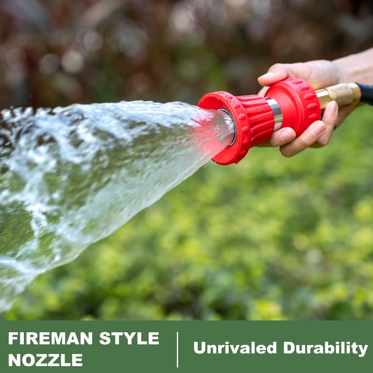 FANHAO Fireman-Style Nozzle adjustable spray pattern for versatile cleaning and watering.