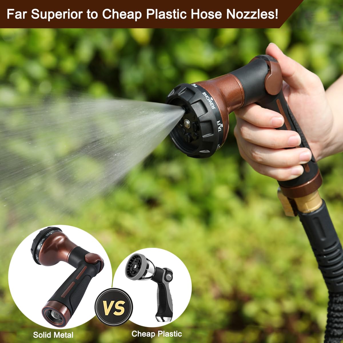 FANHAO fits all standard garden hoses for quick setup
