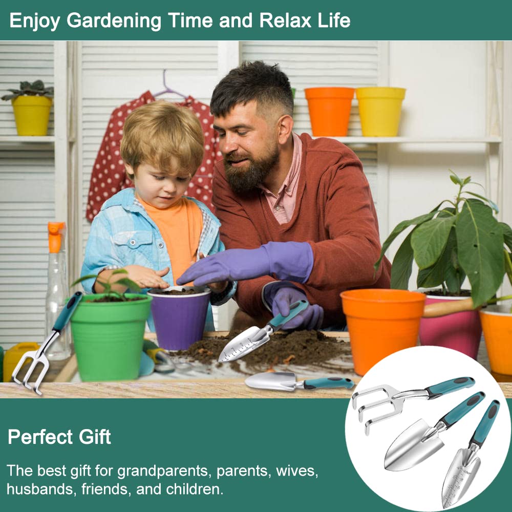 FANHAO rubberized handle close-up for comfortable grip during gardening
